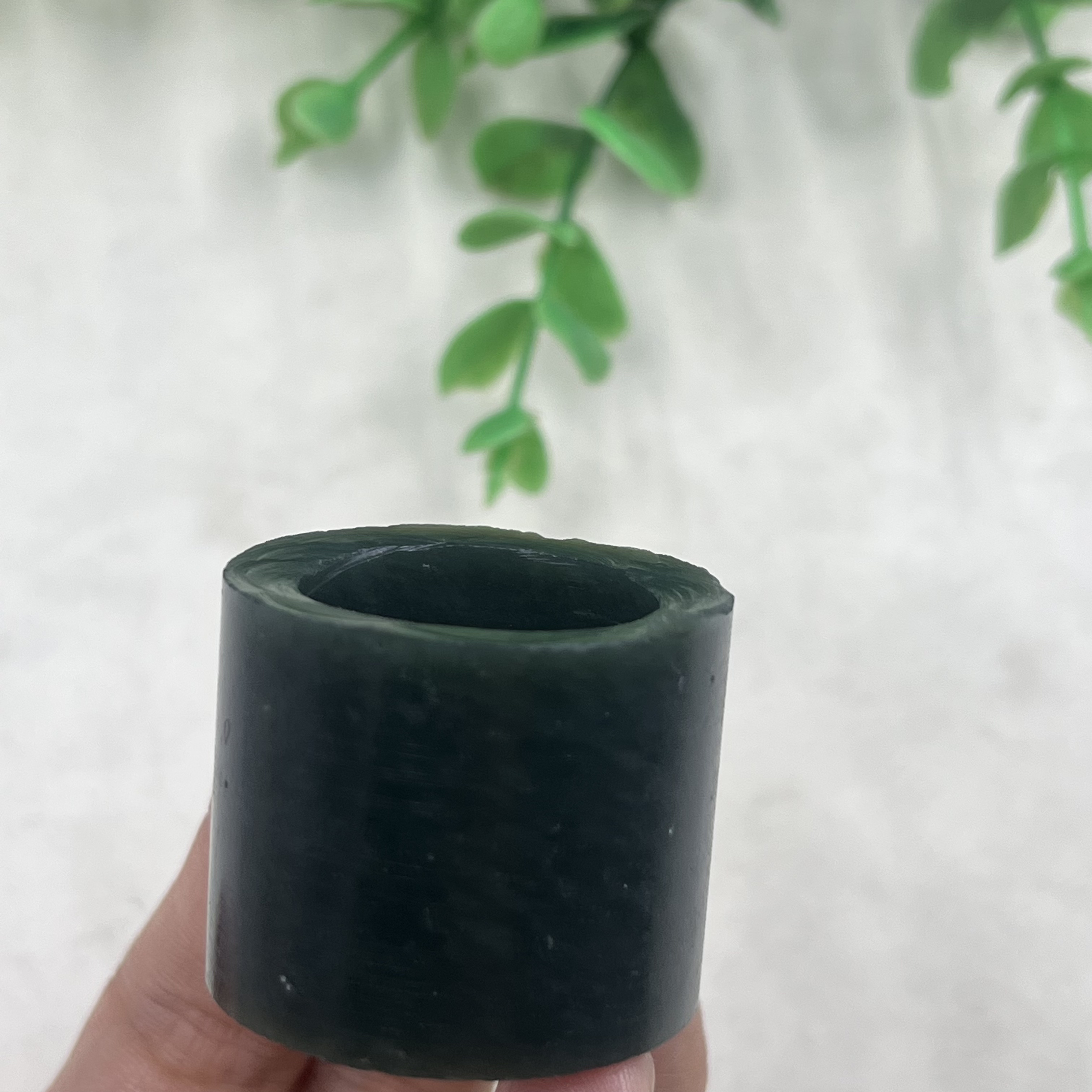 Xinjiang Hetian jade sapphire finger ring scrap ring mouth 22 finger ring ring jade material DIY circle free shipping t