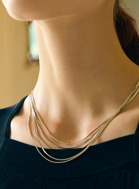 意大利多层项链小众设计欧美气质