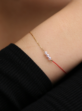 joystone女18K金AKOYA珍珠戒指