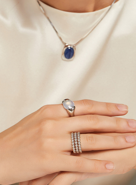 三层圆珠气质戒指小众高级感小众