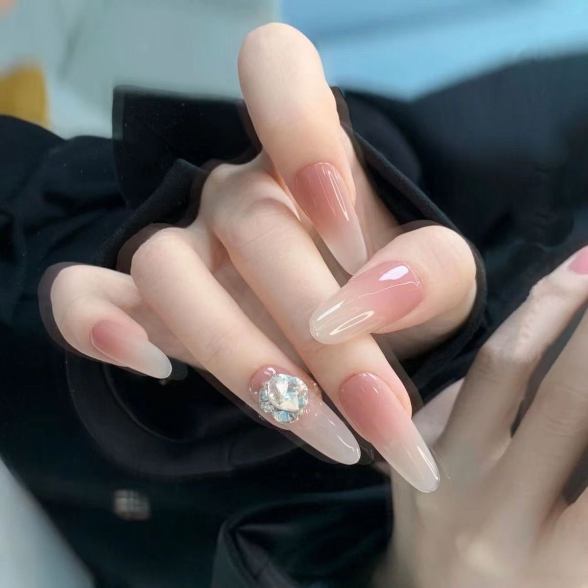 手工美甲穿戴甲甜酷星星蝴蝶结可爱百搭显白显手长美少女假指甲片 - 图2