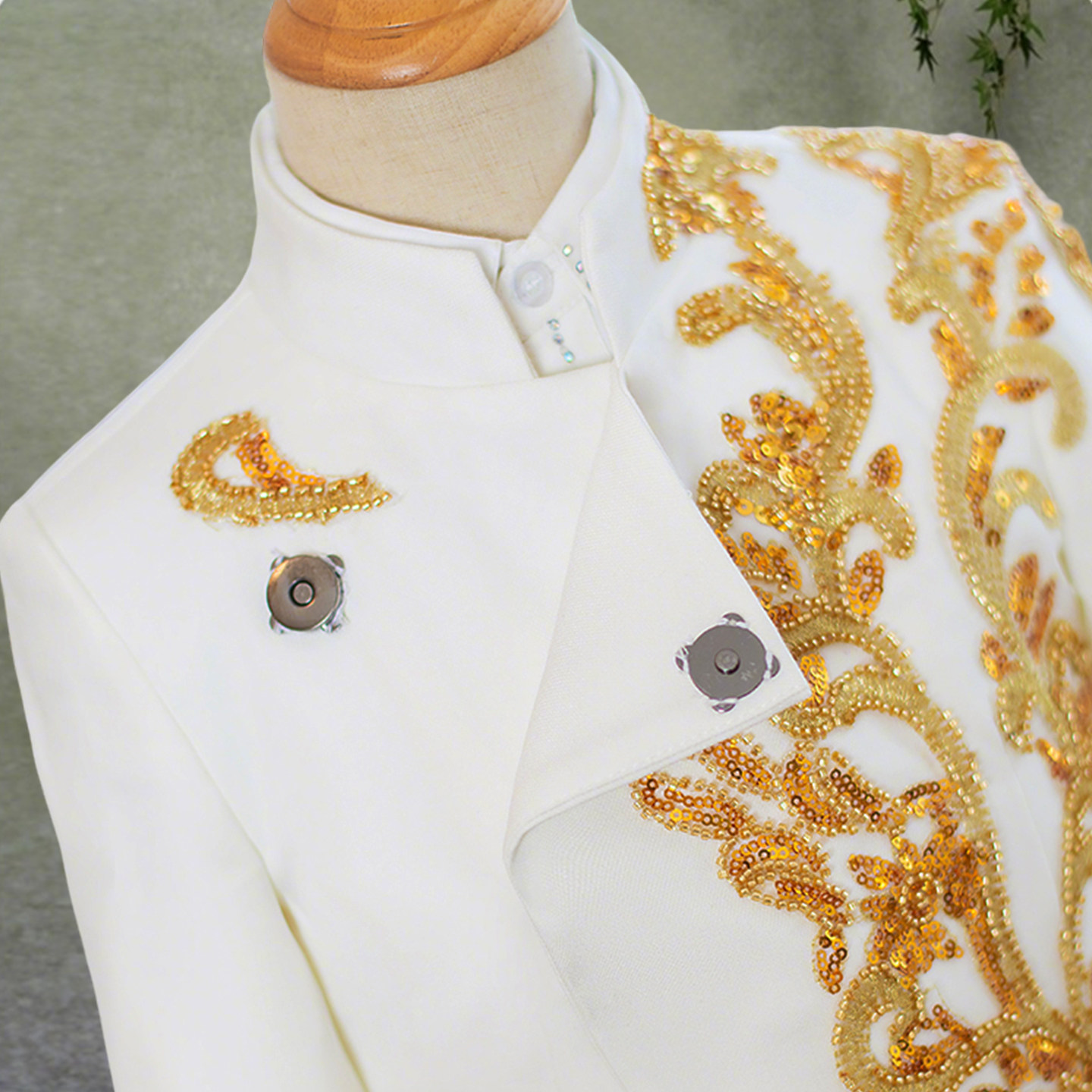 儿童西装套装男童中国风帅气走秀手工高级感小西服主持钢琴演出服,淘宝优惠券,粉丝福利购,淘宝优惠卷