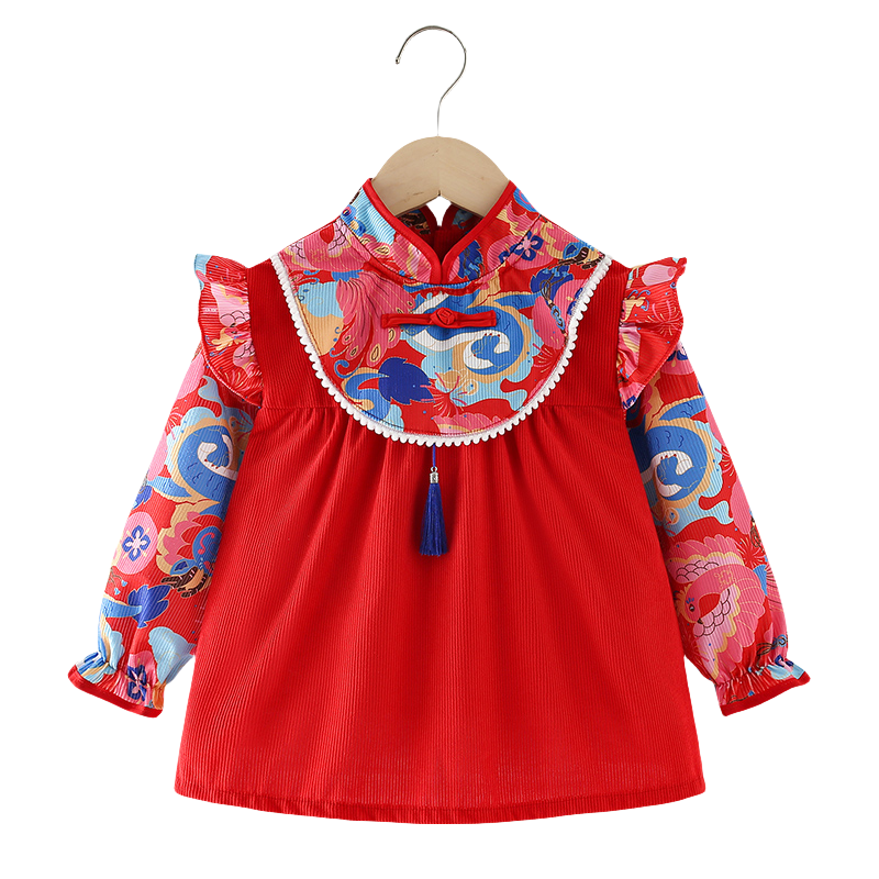 儿童罩衣女宝宝吃饭围兜防水防脏外穿灯芯绒秋冬反穿衣护衣拜年服,淘宝优惠券,粉丝福利购,淘宝优惠卷