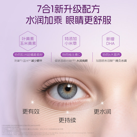 澳洲Youthit优思益蓝莓叶黄素护眼丸成人胶囊DHA新升级进口2瓶