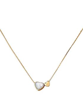 日韩ins配饰新品心心项链钛钢不掉色轻奢饰品小众轻奢甜美锁骨链