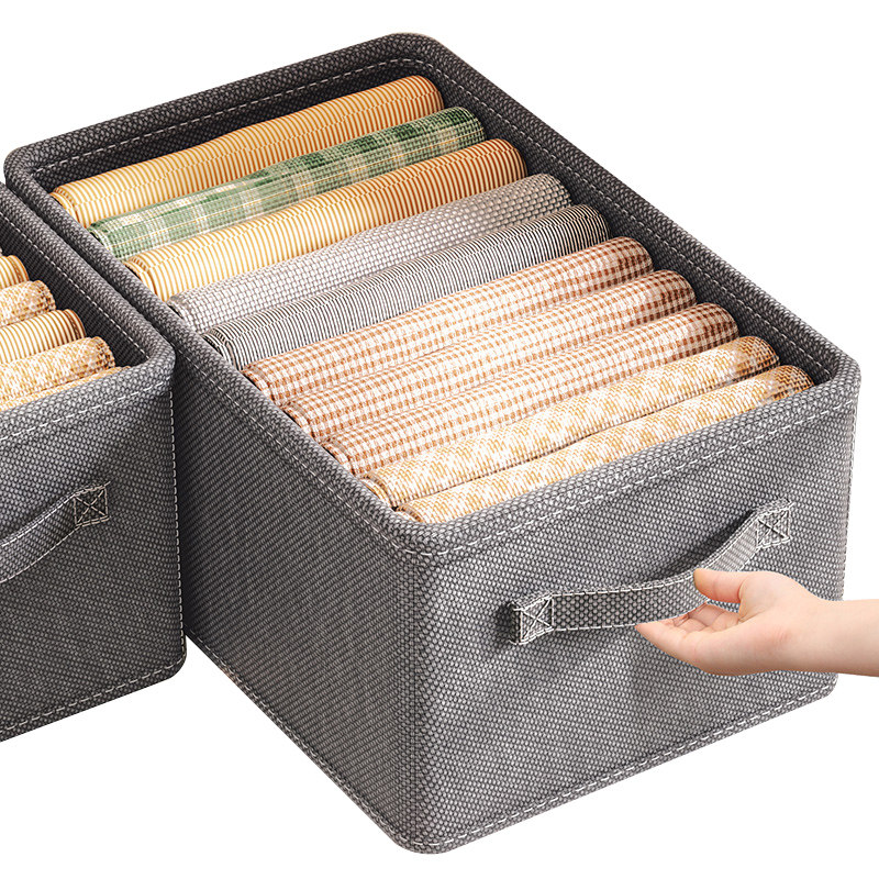 3个装 衣柜衣服收纳盒整理盒收纳箱家用裤子收纳神器分层衣物筐H,淘宝优惠券,粉丝福利购,淘宝优惠卷