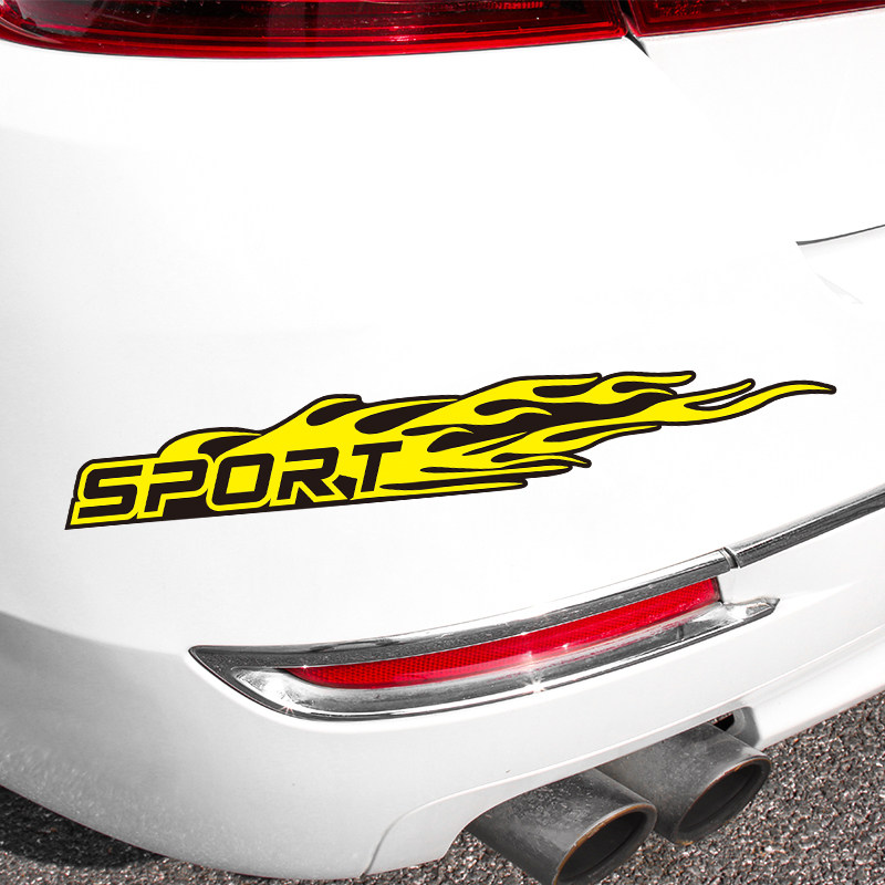 火焰车贴遮挡划痕创意个性车身拉花运动汽车贴纸保险杠刮痕装饰贴