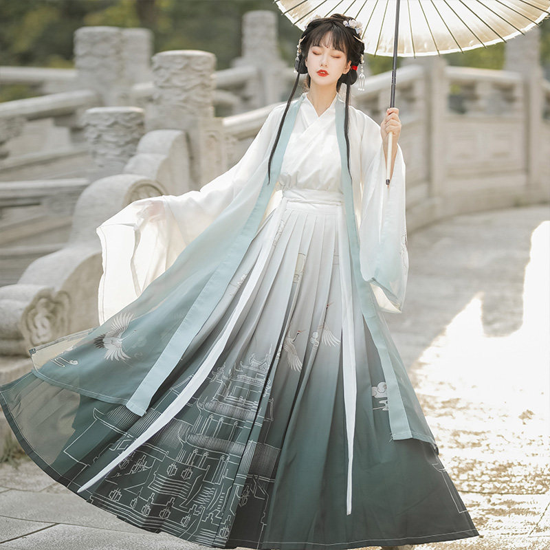 淡雅古装女夏秋季中国风原创衫汉服 悦依瑞汉服