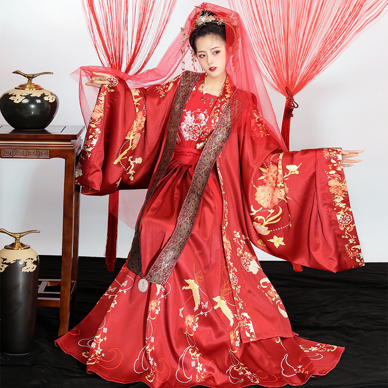 汉服冬季宋制凤冠霞帔情侣古装婚服 悦依瑞汉服