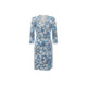 DVF Dream Blue Bird of Paradise V-neck Wrap Dress