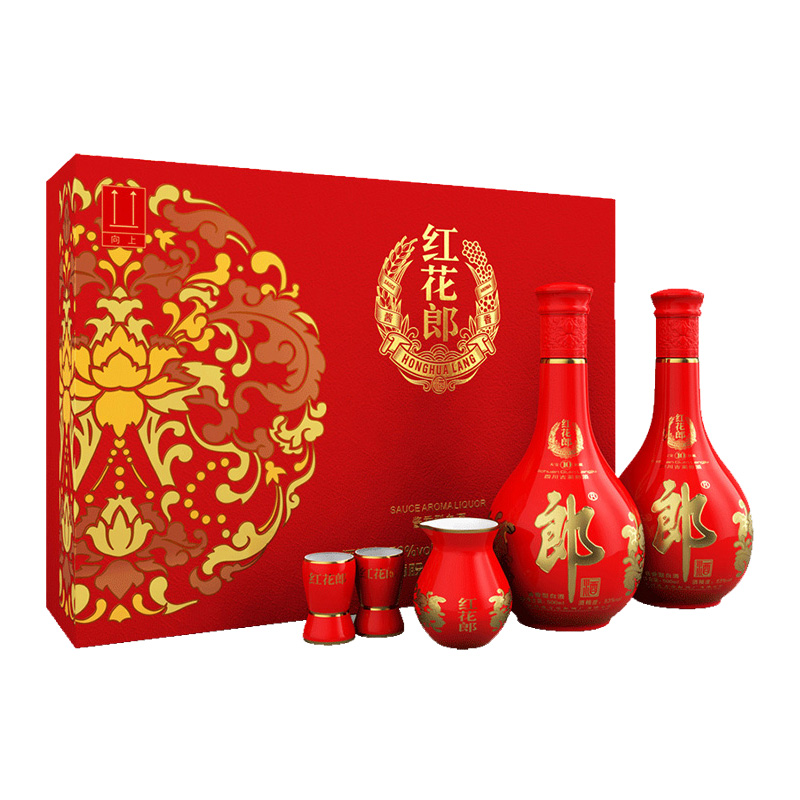 [禮盒款]郎酒 紅花郎10十雙瓶裝 53度500ml*2 醬香型白酒節日送禮_青花郎官方旗艦店_酒類