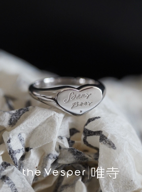 可调节爱心杀死伊芙纯银镀金戒指