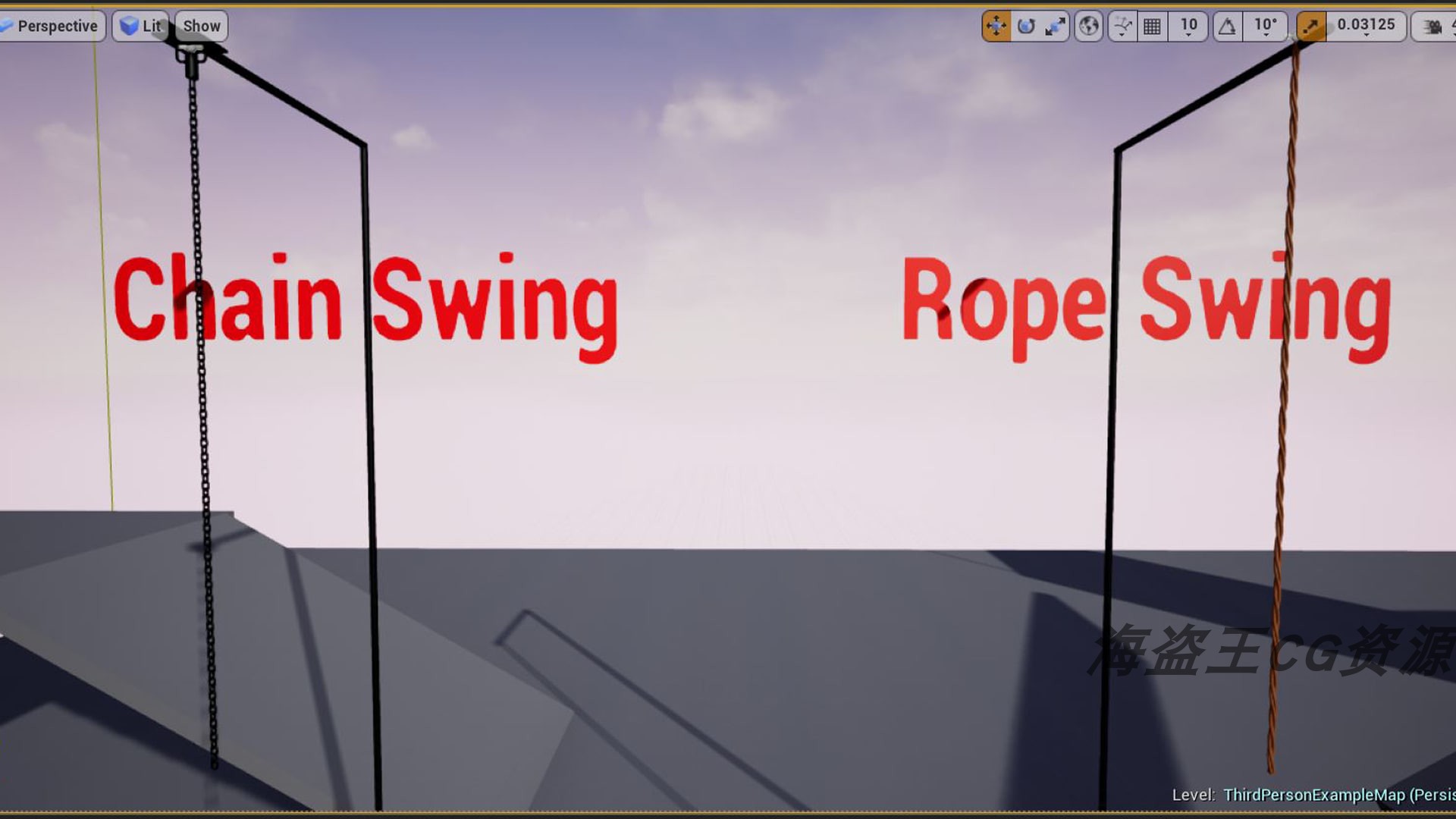 Rope Swing Climb全爬绳荡绳飞跃泰山动画重定向蓝图虚幻5 UE4-图2