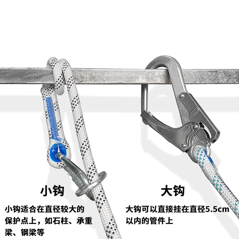 安全带高空作业高空国标安全绳耐磨半身施工全身五点式双挂钩双钩-图0