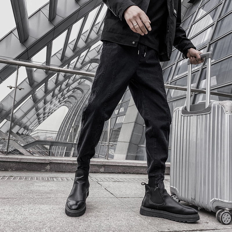 男韩版潮流休闲裤子秋冬季牛仔裤 弘号牛仔裤