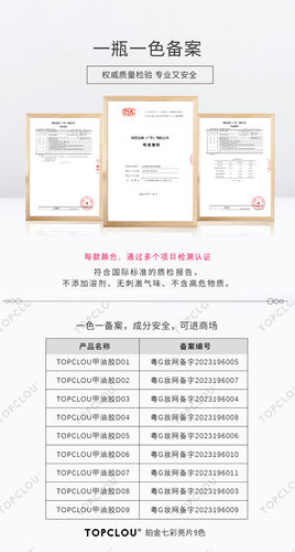 TOPCLOU铂金七彩亮片高密度闪粉免洗甲油胶孕妇搭配钢化封层使用 - 图1