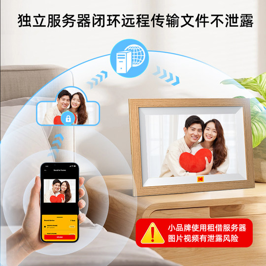 KODAK柯达1012W电子相册家用播放器10.1英寸高清数码相框图照片视频摆台父母节日朋友闺蜜结婚礼物批量定制