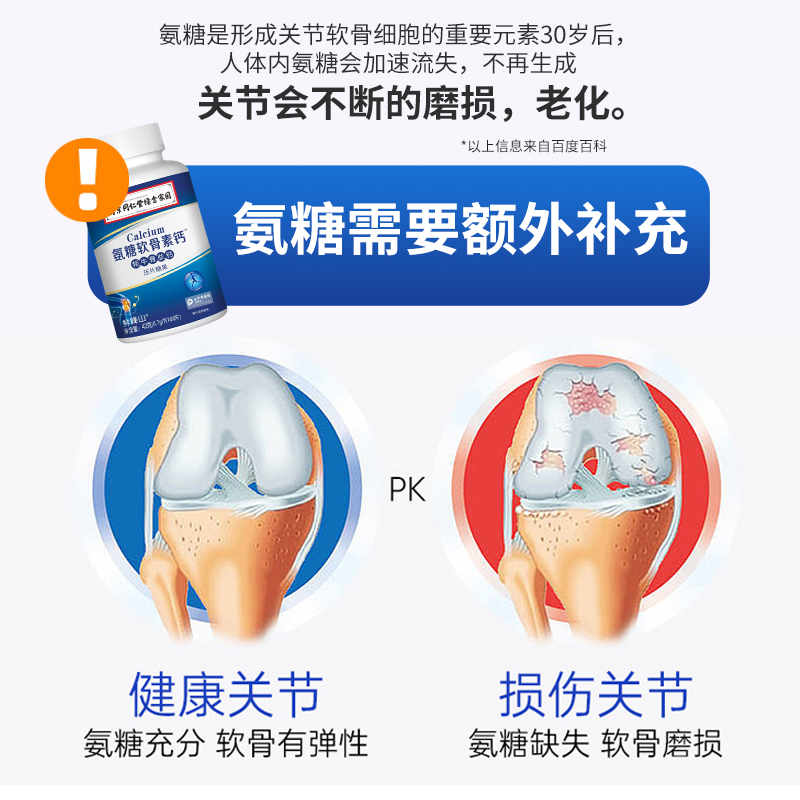 南京同仁堂绿金家园氨糖软骨素钙片牦牛骨肽钙关节成人营养正品