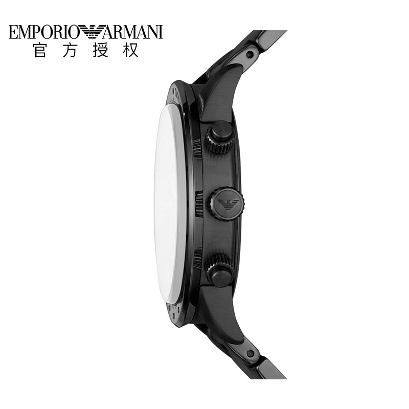 Emporio Armani阿玛尼手表男 时尚运动酷黑钢带石英男表AR11242