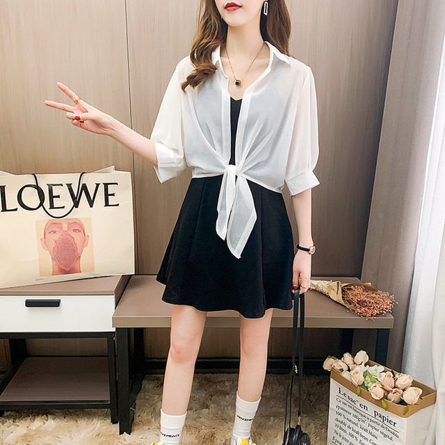 ເສື້ອຢືດ chiffon cardigan ເທິງບາງໆໃນລະດູຮ້ອນ