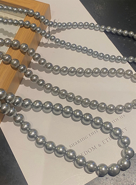 花迹珍珠项链女小众设计感