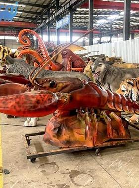 仿真动物动态模型龙虾爬爬虾模型海鲜馆馆饭店餐馆店招美陈装饰