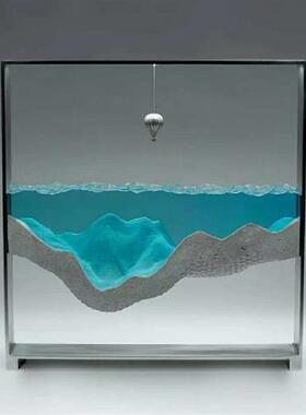 现代酒店会所创意雕塑环氧透明树脂海洋艺术工艺品摆件样板房装饰