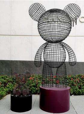 不锈钢镂空小鸟松鼠蜗牛雕塑仿真动物园林售楼部草坪发光装饰摆件