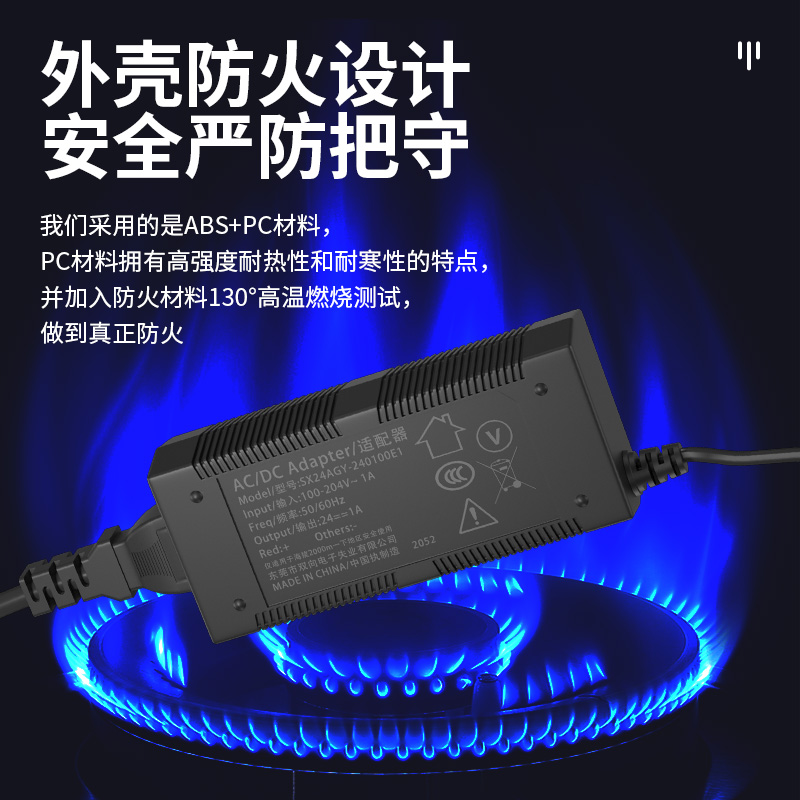 感闻工业级交换机电源适配器DC24V1A标准poe供电交换器专用52v2.3a充电线国标电源线原装正品-图1