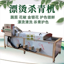 Fully automatic large vegetable blanching water-removing machine bean corner acid shoot pre-cooking machine sauce bag pasteurization assembly line