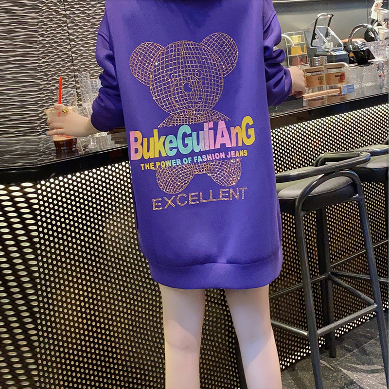 简约百搭纯色宽松净版连衣裙卫衣裙 蜜恒连衣裙