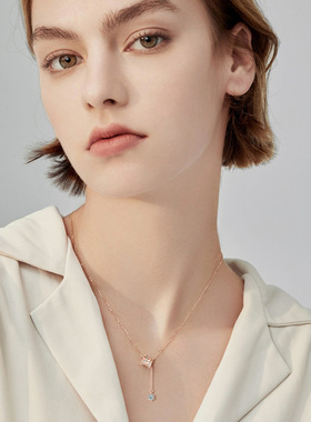 流苏小蛮腰项链女轻奢小众高级感锁骨链s925银百搭ins情人节礼物