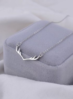 一鹿有你项链女小鹿角锁骨链韩版简约ins网红女饰品