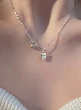 彩色星河~925银luck珍珠项链女蝴蝶冷淡轻奢闪钻ins风小众锁骨链