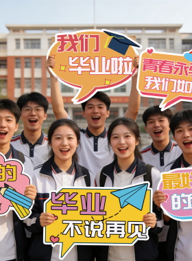 初高中定制毕业季手举牌拍照道具
