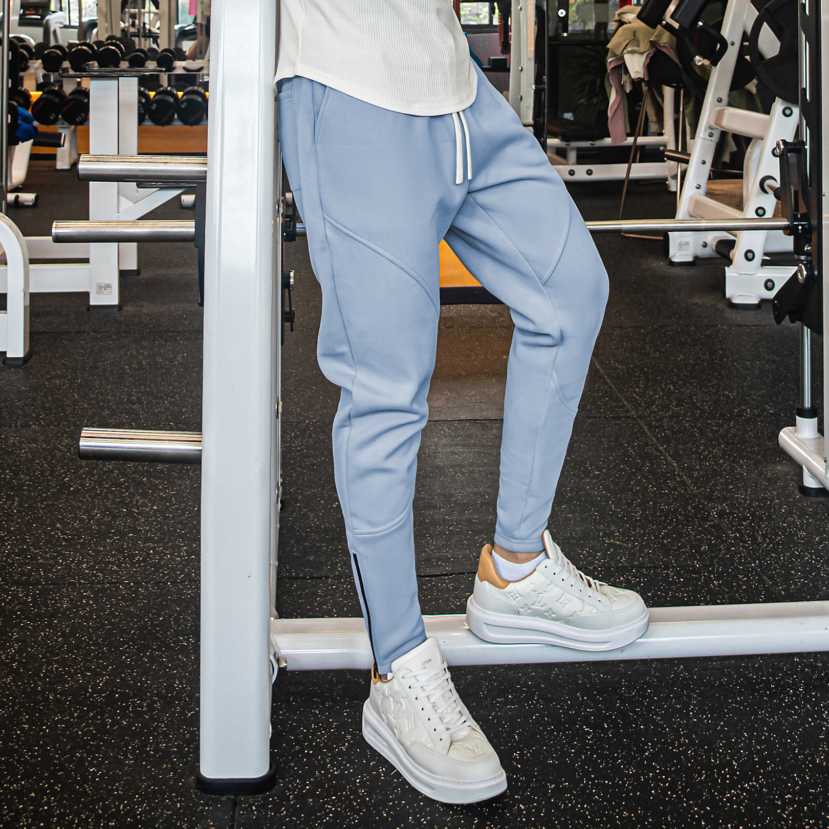 秋冬运动长裤男休闲宽松跑步健身裤小脚拉链裤脚篮球训练加绒卫裤,淘宝优惠券,粉丝福利购,淘宝优惠卷