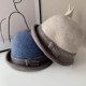 Wool woolen hat women's autumn and winter elegant curly top hat