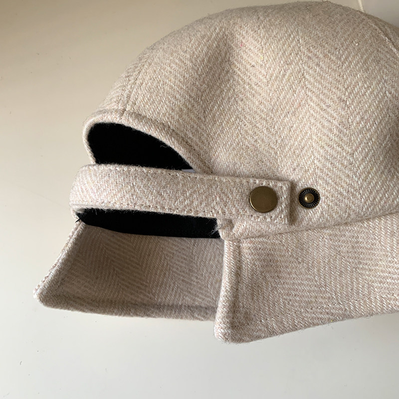 可扎马尾高品质羊毛渔夫帽子女秋冬季复古英伦时尚百搭保暖小盆帽,淘宝优惠券,粉丝福利购,淘宝优惠卷