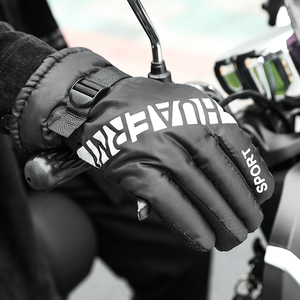 冬季骑行加厚加绒长指保暖手套