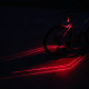 Bicycle laser tail light with high brightness charging warning light