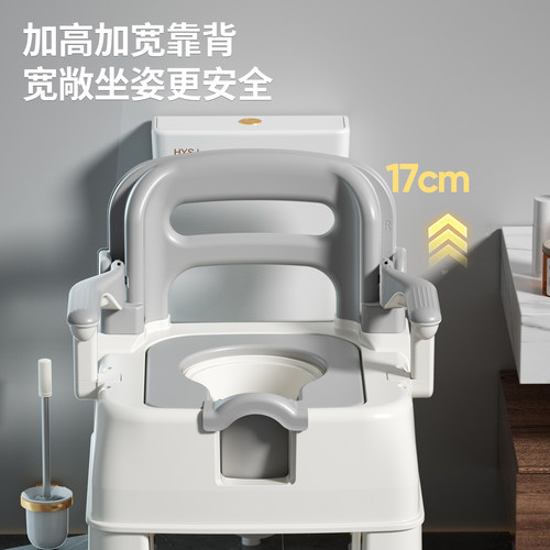 蹲厕所坐便凳老人移动马桶椅子孕妇蹲坑神器家用结实便携式辅助架 - 图1