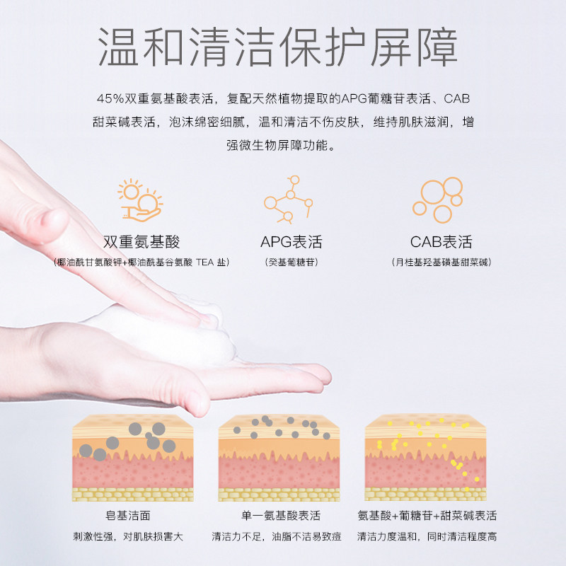 佳简洁面精华氨基酸男女洗面奶 佳简化妆品洁面