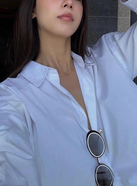 小香25M墨镜coco beach沙滩系列太阳镜男女椭圆形板材框防紫外线