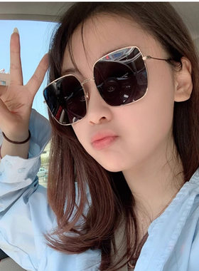 d家墨镜女款高级感ins方形大框偏光防紫外线25新款近视cd太阳镜男