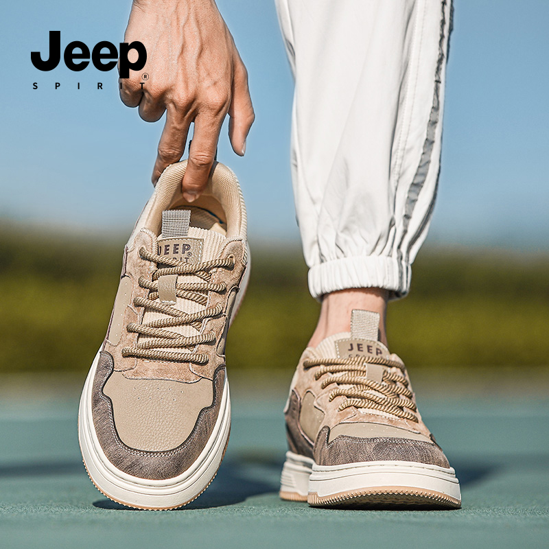 jeep吉普男鞋百搭休闲鞋男2025秋冬低帮新款男士时尚复古鞋男款-图1