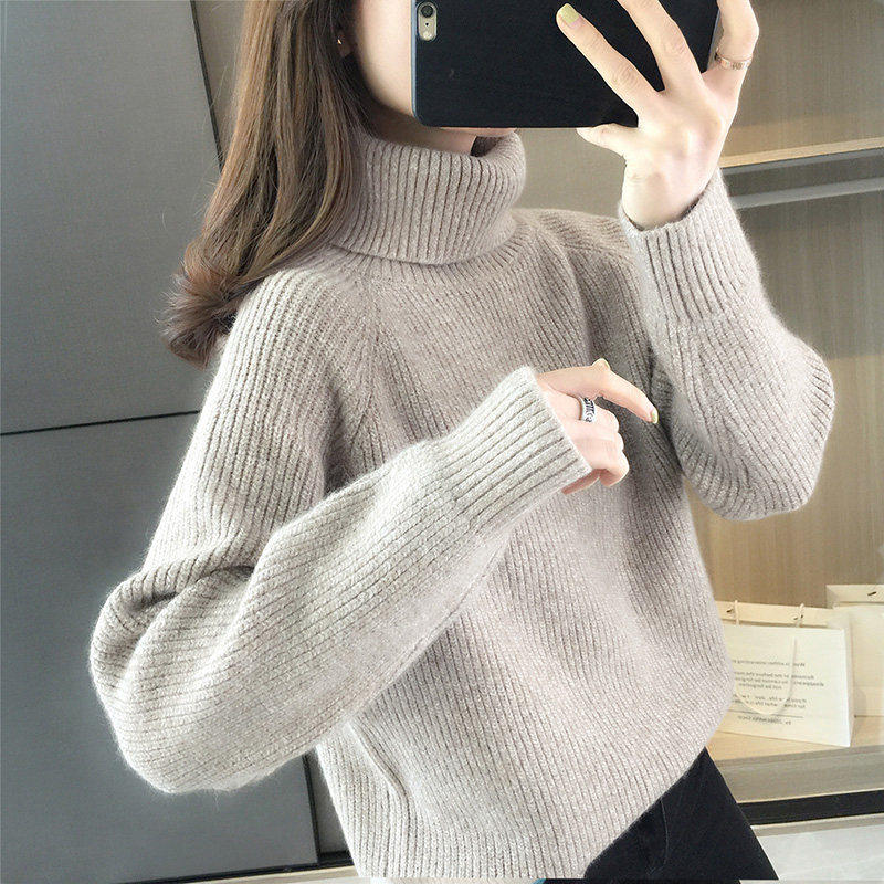 高领毛衣女冬加厚内搭2025年新款打底衫秋冬季爆款宽松慵懒风外穿,淘宝优惠券,粉丝福利购,淘宝优惠卷