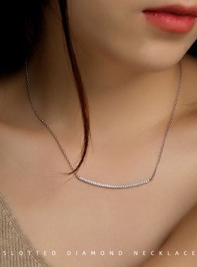 apmmonaco一字镶晶钻项链