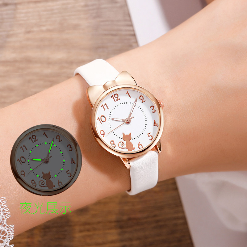 女童防水防摔卡通粉幼儿园电子表 她福国产腕表