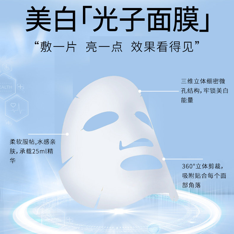 烟酰胺美白保湿提亮肤色去黄气面膜 orginese贴片面膜