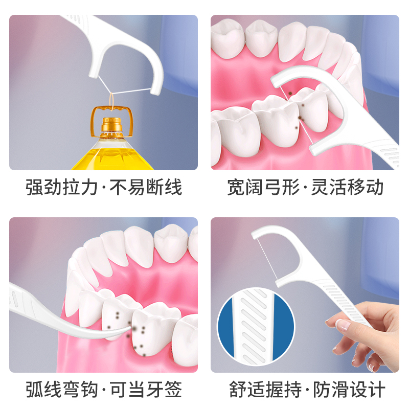 荣俏圆线棒护理便携随身自动牙线棒 荣俏洗护牙线/牙线棒